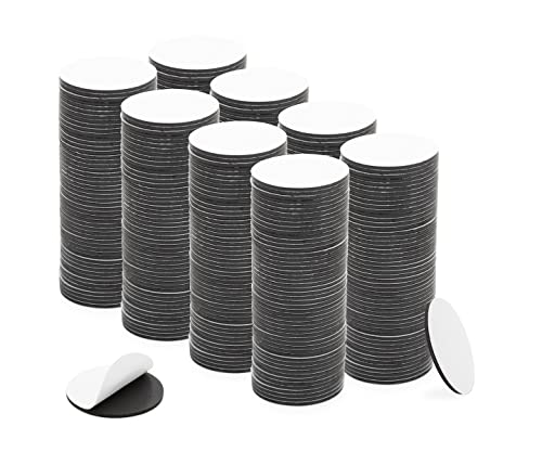 Hygloss 61405 Round Magnets Self Adhesive Magnetic Coins (500 Pieces), 3/4", Black von Hygloss