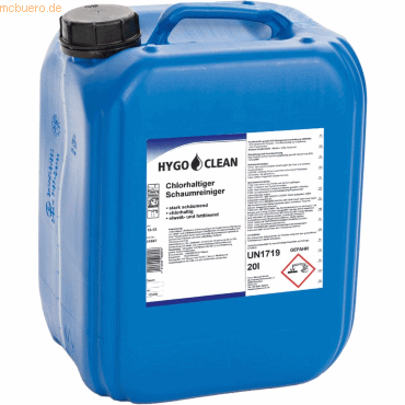 HygoClean Schaumreiniger chlorhaltig 20l HygoClean Schaumreiniger chlorhaltig 20l von HygoClean