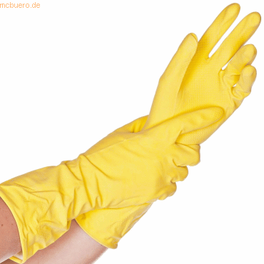 10 x HygoStar Haushalts-Handschuh Latex Bettina Soft XL 30cm gelb VE=1 von HygoStar