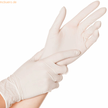 10 x HygoStar Latex-Handschuh Skin gepudert L 24cm weiß VE=100 Stück 10 x HygoStar Latex-Handschuh Skin gepudert L 24cm weiß VE=100 Stück von HygoStar