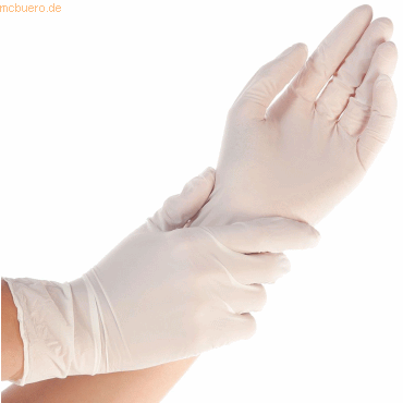 10 x HygoStar Nitril-Handschuh Safe Premium puderfrei XL 24cm weiß VE= von HygoStar