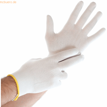 10 x HygoStar Nylon-Feinstrick-Handschuh Ultra Flex XS/6 weiß VE=12 Pa von HygoStar