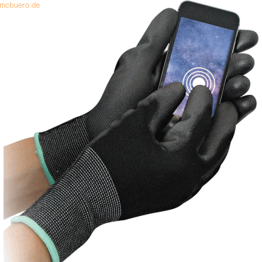 12 x HygoStar Nylon-Feinstrick-Handschuh Black Ace Touch L/9 schwarz 1 von HygoStar