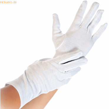 25 x HygoStar Baumwoll-Handschuh Blanc XS 22cm weiß VE=12 Paar von HygoStar