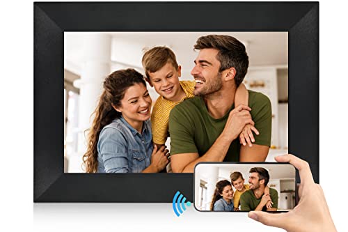 Hyjoy Digitaler Bilderrahmen WLAN 8 Zoll, Smart WiFi Digitale Bilderrahmen mit IPS-Touchscreen HD-Display, 8GB Speicher Einfaches Einrichten zum Teilen von Fotos oder Videos überall über AiMOR App von Hyjoy