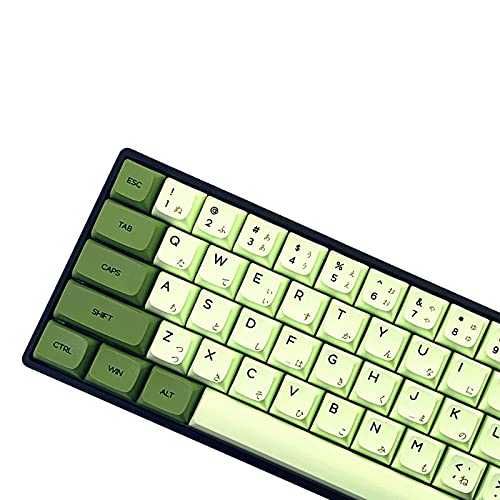 Tastenkappen, 124 Tasten, Sublimation, PBT, ähnliches XDA-ähnliches Profil, Matcha, japanische Tastaturen für Cherry MX mechanische Tastatur von Hykic