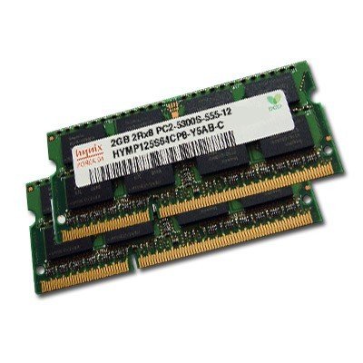 4GB Dual Channel Kit HYNIX original 2 x 2048MB 200 pin DDR2-667 (PC2-5300) SO-DIMM Double Side für DDR2 NOTEBOOKs von Hynix