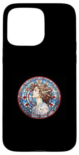 Hypatia Buntglas Hülle für iPhone 15 Pro Max Hypatia Buntglas Hülle für iPhone 15 Pro Max von Hypatia Art Style Designs For Women in STEM