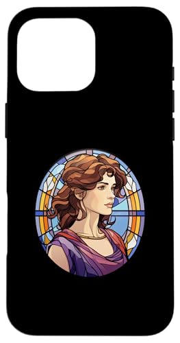 Hypatia Buntglas Hülle für iPhone 16 Pro Max Hypatia Buntglas Hülle für iPhone 16 Pro Max von Hypatia Art Style Designs For Women in STEM