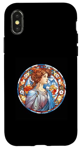 Hypatia Buntglas Hülle für iPhone X/XS Hypatia Buntglas Hülle für iPhone X/XS von Hypatia Art Style Designs For Women in STEM