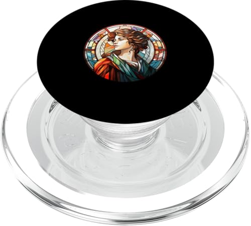 Hypatia Buntglas PopSockets PopGrip für MagSafe Hypatia Buntglas PopSockets PopGrip für MagSafe von Hypatia Art Style Designs For Women in STEM