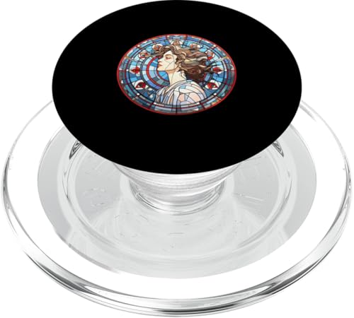 Hypatia Buntglas PopSockets PopGrip für MagSafe Hypatia Buntglas PopSockets PopGrip für MagSafe von Hypatia Art Style Designs For Women in STEM