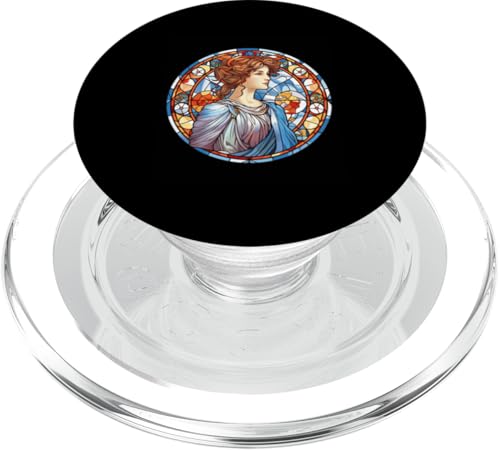 Hypatia Buntglas PopSockets PopGrip für MagSafe Hypatia Buntglas PopSockets PopGrip für MagSafe von Hypatia Art Style Designs For Women in STEM