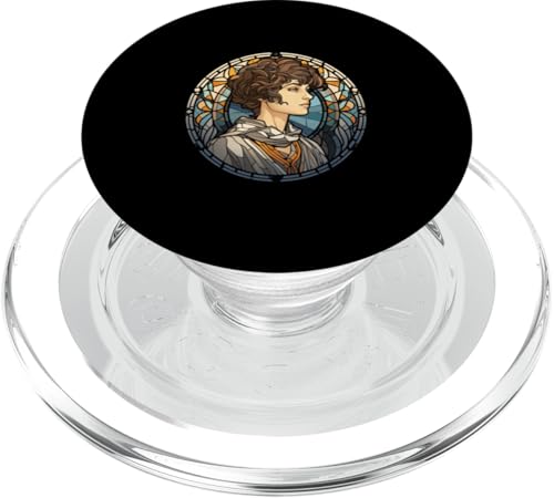 Hypatia Buntglas PopSockets PopGrip für MagSafe Hypatia Buntglas PopSockets PopGrip für MagSafe von Hypatia Art Style Designs For Women in STEM