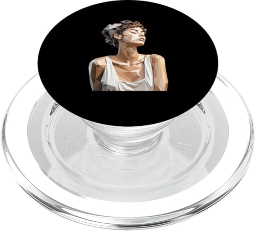 Hypatia Low Poly Art PopSockets PopGrip für MagSafe Hypatia Low Poly Art PopSockets PopGrip für MagSafe von Hypatia Art Style Designs For Women in STEM