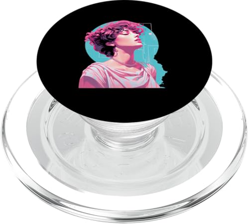 Hypatia Vaporwave PopSockets PopGrip für MagSafe Hypatia Vaporwave PopSockets PopGrip für MagSafe von Hypatia Art Style Designs For Women in STEM