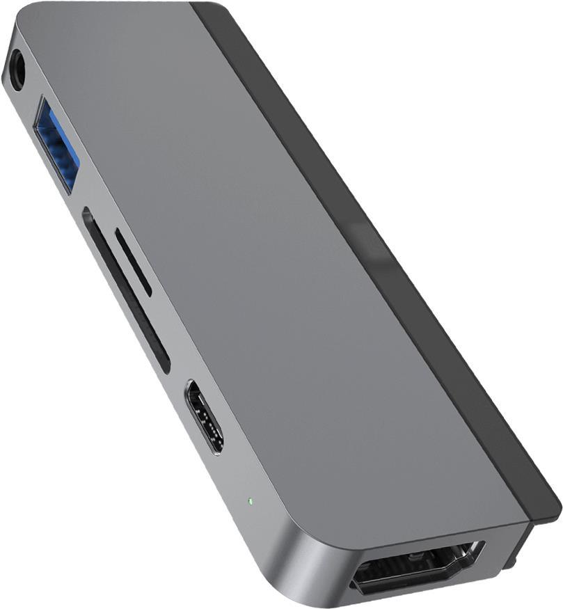 HYPER HD319B - USB 3.2 Gen 1 (3.1 Gen 1) Type-C - 3.5mm - HDMI - USB 2.0 - USB 3.2 Gen 1 (3.1 Gen 1) Type-A - USB 3.2 Gen 2 (3.1 Gen 2) Type-C - 4096 x 2160 Pixel - MicroSD (TransFlash) - SD - Grau - Aluminium (HD319B-GRY) von Hyper