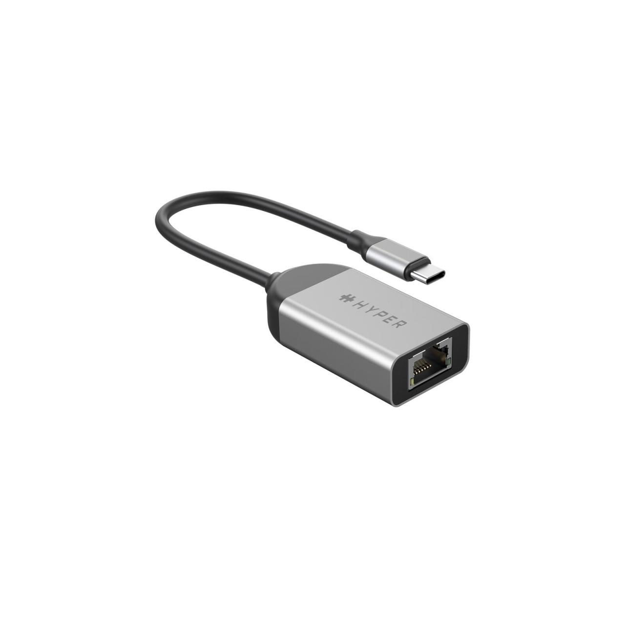 Hyper® HyperDrive USB-C auf 2.5 Gbps Ethernet Adapter, silber von Hyper