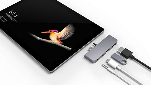 Hyper HD310A-SILVER Surface Go Hub HDMI/USB/USB-C/Jack 4-in-1-USB-C-Hub von Hyper