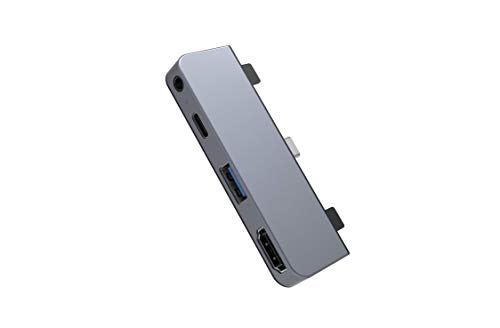 Hyper - HyperDrive 4-in-1 USB C Hub Für iPad Pro - 3.5mm Audio, USB-C Power, USB-A 3.0, 4K30Hz HDMI - Silber von Hyper