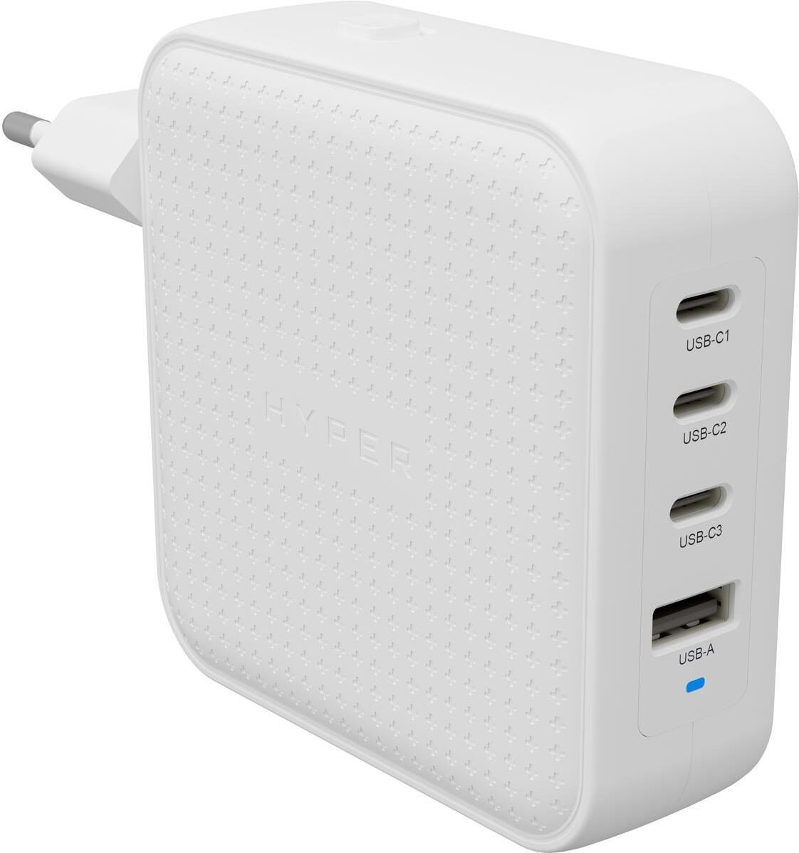 Hyper HyperJuice 100W USB-C GaN Travel Charger 3C+1A - White (HJ1002WHWWGL) von Hyper
