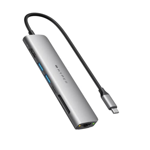HyperDrive HD22H Slab 7-In-1 USB-C Hub - Grau von Hyper