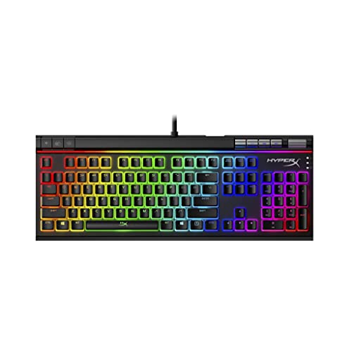 HyperX Alloy Elite 2 - Mechanische Gaming Tastatur, Software-gesteuertes Licht & Makro Anpassung, ABS Pudding Keycaps, Media Controls, RGB LED Backlit Linearer Schalter HyperX rot, QWERTY von HyperX