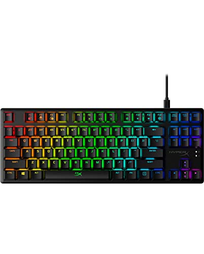 HyperX Alloy Origins Core - Tenkeyless Mechanical Gaming Keyboard, Compact, TKL, RGB LED Backlit, Red Switch (Linear), English (US) von HyperX