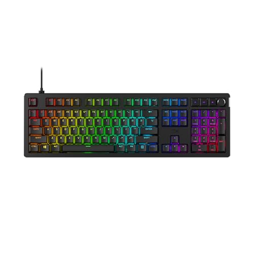 HyperX Alloy Rise Mechanische Gaming-Tastatur, Netzwerk-Switches, Hot-Swap, verstellbare Beine, austauschbares Magnetgehäuse, Schwarz (Spanisches QWERTY) von HyperX