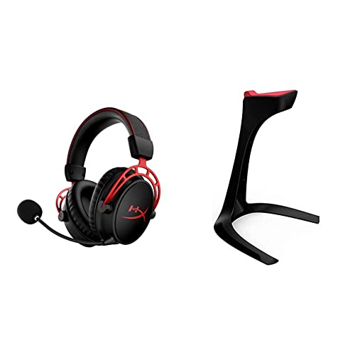 HyperX Cloud Alpha Wireless - Gaming-Headset für PC, 300 Stunden Akkulaufzeit, DTS Headphone:X Spatial Audio & Speedlink EXCEDO Gaming Headset Stand - Ständer für Kopfhörer und Headsets, schwarz von HyperX