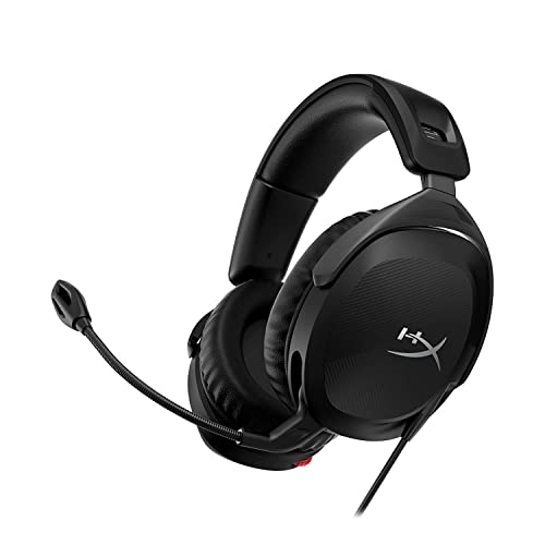 HyperX Cloud Stinger 2 – Größe neu definiert, Leichtes Over-Ear-Headset mit Mikrofon, Stummschaltung durch Wegklappen des Mikrofons, 50mm-Treiber, PC kompatibel, Schwarz von HyperX