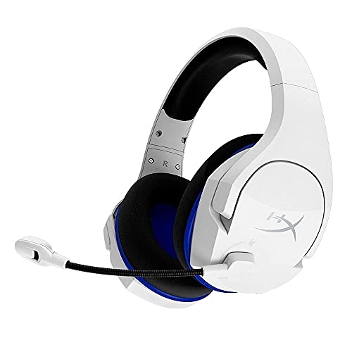 HyperX Cloud Stinger Core – Kabelloses Gaming Headset, für PS4, PC, leicht, robuste Stahlschieberegler, geräuschunterdrückendes Mikrofon, Weiß von HyperX