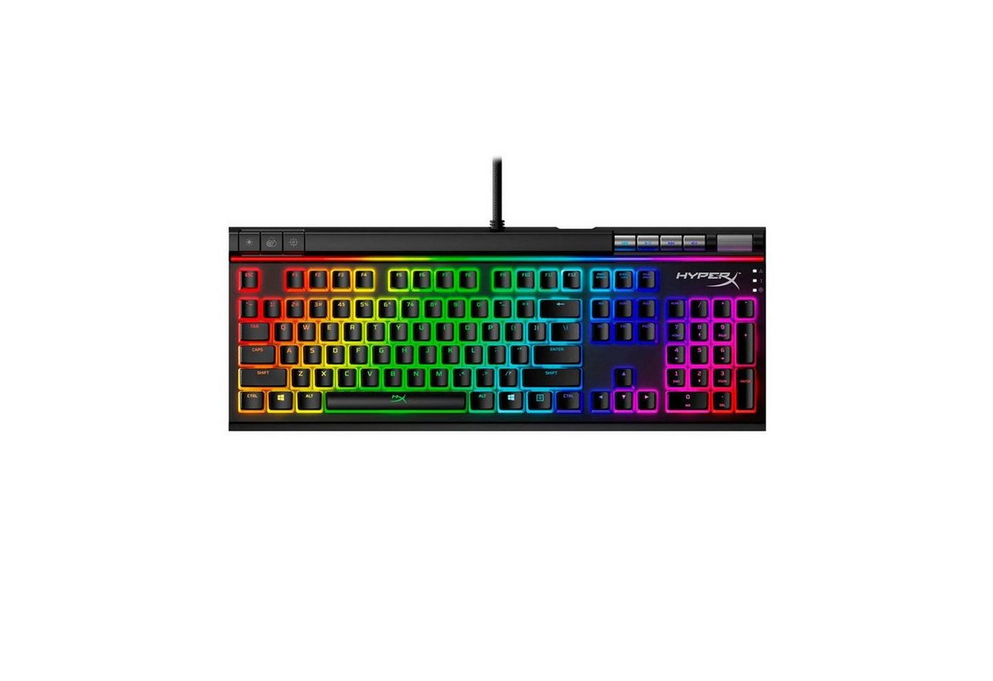HyperX Elite 2 PC-Tastatur (LED-Beleuchtung, Anti-Ghosting, Makroprogrammierung) von HyperX