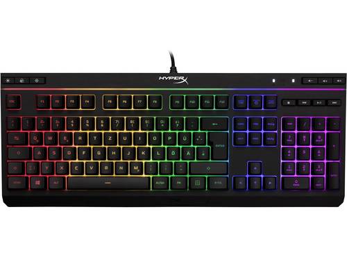 HyperX HX-KB5ME2-DE Alloy Core RGB Kabelgebunden Gaming-Tastatur Deutsch, QWERTZ Schwarz Beleuchtet, von HyperX