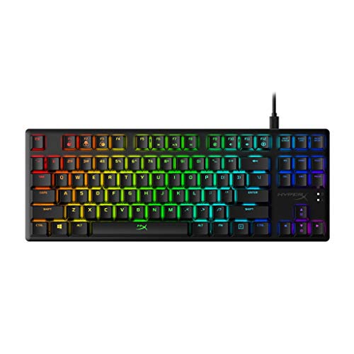 HyperX HX-KB7RDX-US Alloy Origins Core, RGB Mechanische Gaming Tastatur, Tenkeyless, Red switches (US layout), Schwarz von HyperX