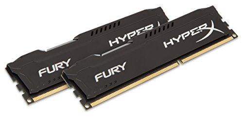 HyperX HX318C10FBK2/16 Fury Schwarz Arbeitsspeicher, DDR3, 16GB (Kit 2X 8GB), 1866MHz, CL10, DIMM von HyperX