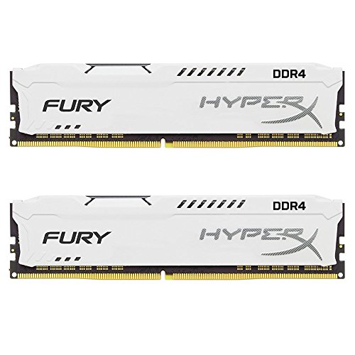 HyperX HX426C16FW2K2/16 Fury Weiß Arbeitsspeicher, DDR4, 16GB (Kit 2x8GB), 2666MHz CL16 DIMM XMP von Hyper X