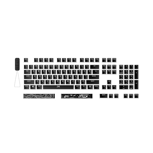 HyperX Pudding Keycaps 2 - Komplettes Tastenset - PBT - 112 Tasten - Schwarz von HyperX