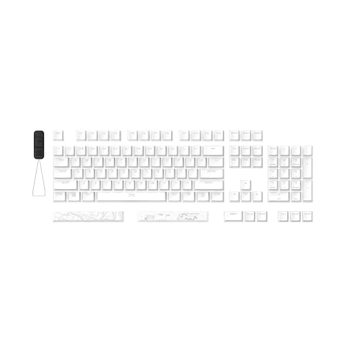 HyperX Pudding Keycaps 2 - Volltasten-Set - PBT - 112 Tasten - Weiß von HyperX