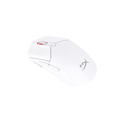 HyperX Pulsefire Haste 2, Wireless Gaming-Maus, Dual Mode (2,4 GHz/Bluetooth), 26K Sensor, 26.000 DPI, Bis zu 100 Std Akkulaufzeit, 6 Programmierbare Tasten, RGB, PC/PS5/PS4/Xbox-kompatibel, Weiss HyperX Pulsefire Haste 2, Wireless Gaming-Maus, Dual Mode (2,4 GHz/Bluetooth), 26K Sensor, 26.000 DPI, Bis zu 100 Std Akkulaufzeit, 6 Programmierbare Tasten, RGB, PC/PS5/PS4/Xbox-kompatibel, Weiss von HyperX