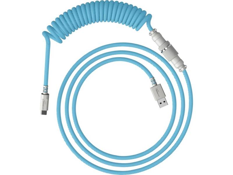 HyperX USB-C Spiralkabel hellblau-weiß von HyperX