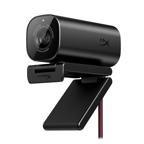 HyperX Vision S – Webcam, 4K-Videoaufzeichnung @ 30 fps, 90° Sichtfeld, reaktionsschneller Autofokus, Hyperflex-Kabel, Aluminiumgehäuse, Plug and Play, Sony Starvis 8MP Sensor, 5G2P Objektiv, USB-C – von HyperX