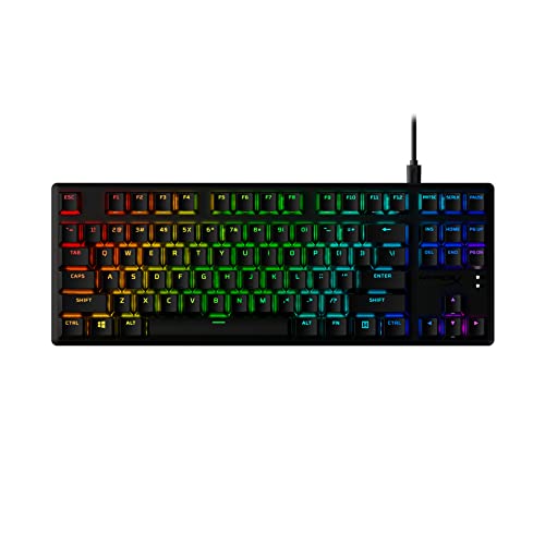 HyperX Alloy Origins Core PBT – Mechanische TKL Gaming-Tastatur Red Switches, RGB-Beleuchtung, PBT-Keycaps, abnehmbares USB-C-Kabel, Aluminium-Gehäuse, deutsches QWERTZ-Layout, Schwarz HyperX Alloy Origins Core PBT – Mechanische TKL Gaming-Tastatur Red Switches, RGB-Beleuchtung, PBT-Keycaps, abnehmbares USB-C-Kabel, Aluminium-Gehäuse, deutsches QWERTZ-Layout, Schwarz von HyperX