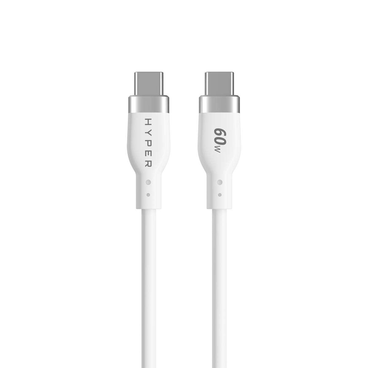 Hyper® 1.5m Silicone USB-C to USB-C 60W Charging Cable - White 1.5m Silicone USB-C to USB-C 60W Charging Cable - White von Hyperdrive