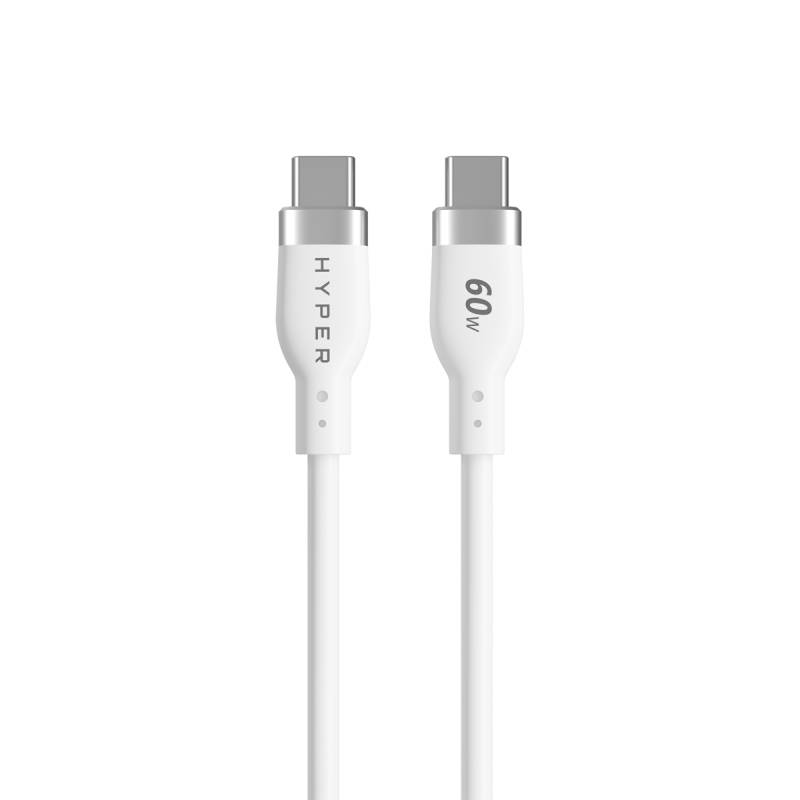 Hyper® 1.5m Silicone USB-C to USB-C 60W Charging Cable - White 1.5m Silicone USB-C to USB-C 60W Charging Cable - White von Hyperdrive