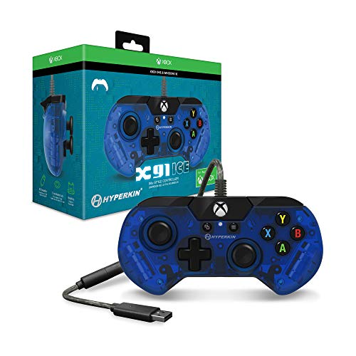 X91 Ice Wired Controller for Xbox One/Windows 10 PC (Pacific Blue) - Hyperkin - Officially Licensed by Xbox von Hyperkin