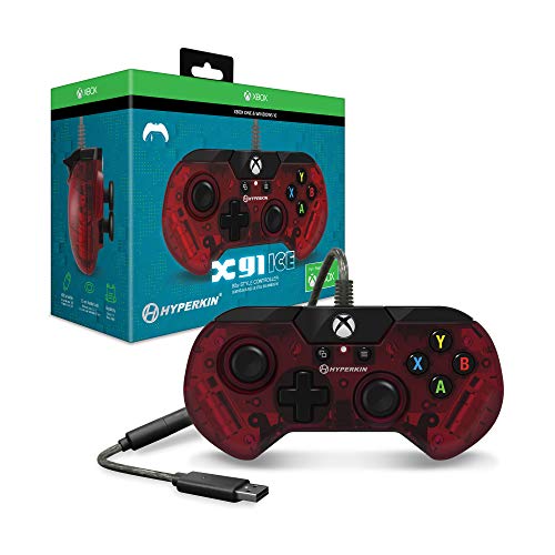 X91 Ice Wired Controller for Xbox One/Windows 10 PC (Ruby Red) - Hyperkin - Officially Licensed by Xbox von Hyperkin