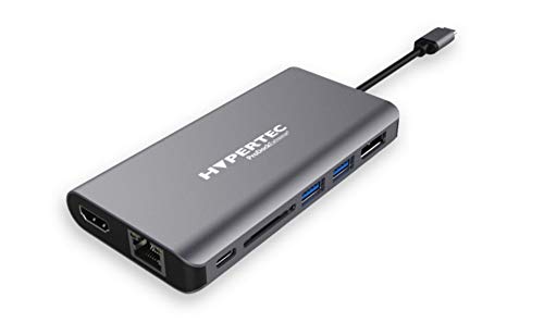 Hypertec ProDockExtreme Universal USB-C Dock mit HDMI, DisplayPort Dual Screen, USB 3.0, Gigabit Ethernet, SD Reader, 3,5 mm Audio & 100 W Power Delivery von Hypertec