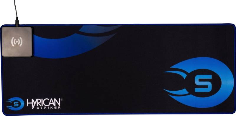 Hyrican Mauspad Striker Qi Mauspad ST-MP15 inkl. 10W QI-Charger Micro-USB, integriertes kabelloses Ladegerät von Hyrican