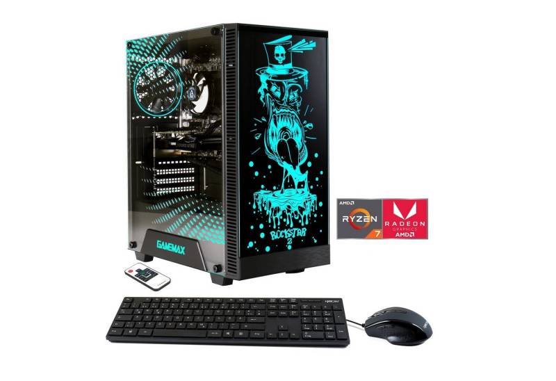 Hyrican Multimedia-PC Rockstar 6737 PC (AMD Ryzen 7 5700G, Radeon Graphics, 16 GB RAM, 2000 GB SSD, Luftkühlung, Windows 11) von Hyrican